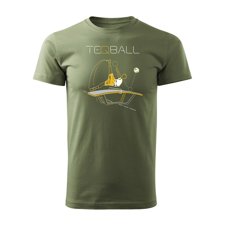 Koszulka Teqball Teqballowa dla Teqballisty dla gracza teqball prezent męska khaki REGULAR