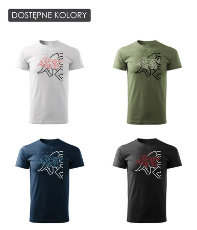 Koszulka z bykiem znak zodiaku byk byczek męska khaki REGULAR