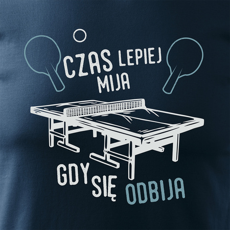 Koszulka zestaw dla taty i syna do ping ponga z ping pong granatowy