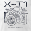 Koszulka dla fotografa z aparatem fotograficznym Fujifilm X-T1 męska biała REGULAR