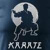 Koszulka karate kyokushin z karateką karateka dziecięca granatowa