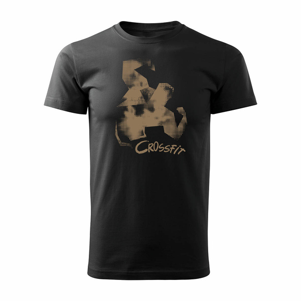 Koszulka crossfit do crossfitu z crossfitem męska czarna REGULAR