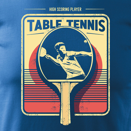 Wyprzedaż - koszulka dla tenisisty do tenisa tenis stołowy ping pong męska niebieska