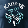 Koszulka zestaw dla taty i syna do karate shotokan z karateką karateka granatowy