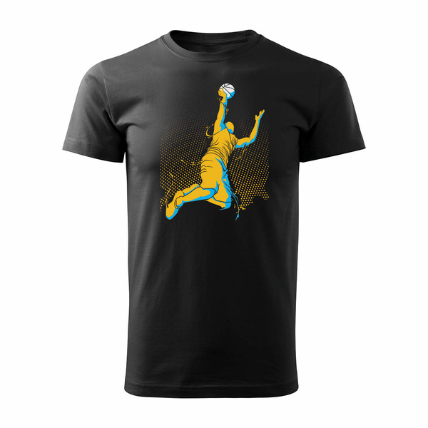 Koszulka do koszykówki basketball koszykówka do kosza męska czarna REGULAR