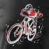 Koszulka zestaw dla taty i syna z rowerem rowerami MTB czarny