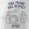 Koszulka dla fotografa z aparatem fotograficznym Nikon D700 męska biała REGULAR