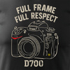 Koszulka dla fotografa z aparatem fotograficznym Nikon D700 męska czarna REGULAR
