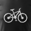 Koszulka kolarska rowerowa z rowerem mountain bike męska czarna REGULAR