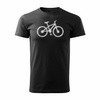 Koszulka kolarska rowerowa z rowerem mountain bike męska czarna REGULAR