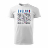 Koszulka England Londyn dla anglisty nauczyciela angielskiego męska biała REGULAR