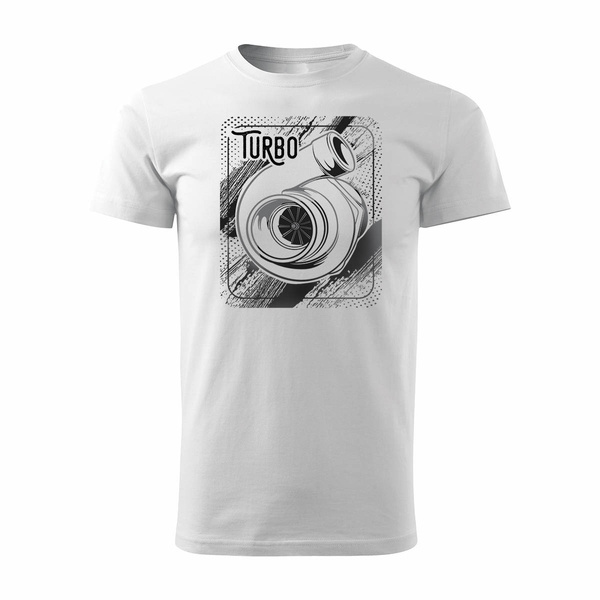 Koszulka mechanik turbo dla mechanika z turbosprężarką męska biała REGULAR