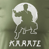Koszulka karate kyokushin z karateką karateka męska khaki REGULAR