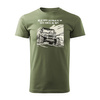 Wyprzedaż - koszulka rajdowa z jeepem jeep offroad off road off-road 4x4 męska khaki REGULAR