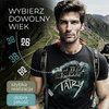 Koszulka personalizowana z wyborem wieku na 40 urodziny urodzinowa z górami w góry z Tatrami Tatry męska granatowa REGULAR