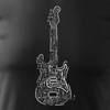 Koszulka zestaw dla taty i syna rock z gitarą elektryczną gitara dla gitarzysty gitarzystów rockowa czarny