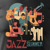 Koszulka dla muzyka jazz afrobeat smooth jazzowa męska czarna REGULAR