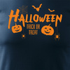 Koszulka z dynią w dynie halloween na halloween męska granatowa