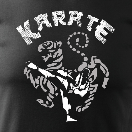 Koszulka zestaw dla taty i syna do karate shotokan z karateką karateka czarny