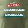 Koszulka ze Scrabble dla miłośnika gry w Scrabble Master męska khaki REGULAR