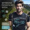 Koszulka personalizowana z wyborem wieku na 40 urodziny urodzinowa z górami w góry z Tatrami Tatry męska granatowa REGULAR