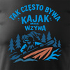 Koszulka z kajakiem kajakami dla kajakarza kajaki spływ kajakowy kajak męska czarna REGULAR