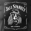 Koszulka męska spaniel ze spanielem z psem tshirt jazz whiskey prezent męska czarna