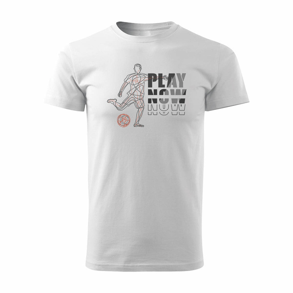 Koszulka dla piłkarza z piłkarzem piłkarz piłkarska football męska biała REGULAR