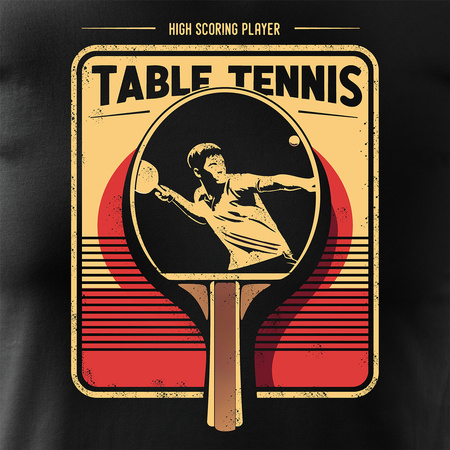 Wyprzedaż - koszulka dla tenisisty do tenisa tenis stołowy ping pong męska czarna