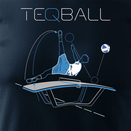 Koszulka Teqball Teqballowa dla Teqballisty dla gracza teqball prezent męska granatowa REGULAR