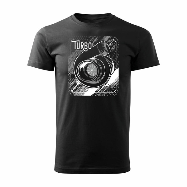 Koszulka mechanik turbo dla mechanika z turbosprężarką męska czarna REGULAR