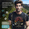 Koszulka personalizowana z wyborem wieku na 40 urodziny urodzinowa z górami w góry z Tatrami Tatry męska granatowa REGULAR