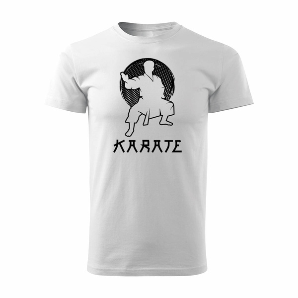 Koszulka karate kyokushin z karateką karateka męska biała REGULAR