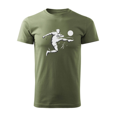 Koszulka dla piłkarza z piłkarzem piłkarz piłkarska football męska khaki REGULAR