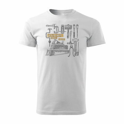 Koszulka dla stolarza stolarz stolarska dla drwala drwal męska biała REGULAR