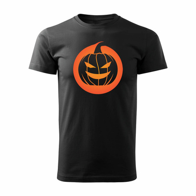 Koszulka dynia halloween na halloween męska czarna