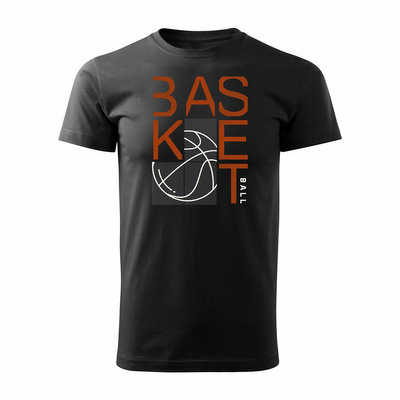 Koszulka koszykówka basketball do koszykówki kosza męska czarna REGULAR
