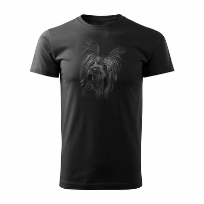 Koszulka z Yorkiem Yorkshire Terrier York męska czarna