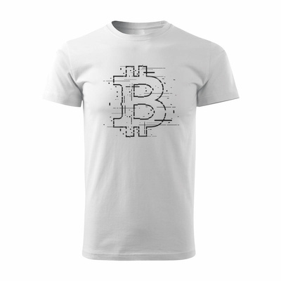 Koszulka bitcoin ethereum prezent dla inwestora męska biała REGULAR