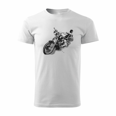 Koszulka motocyklowa na motor Harley Chopper męska biała REGULAR