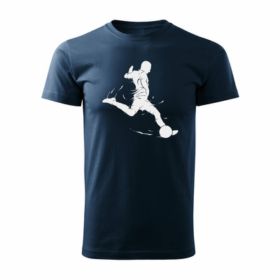 Koszulka dla piłkarza z piłkarzem piłkarz piłkarska football męska granatowa REGULAR