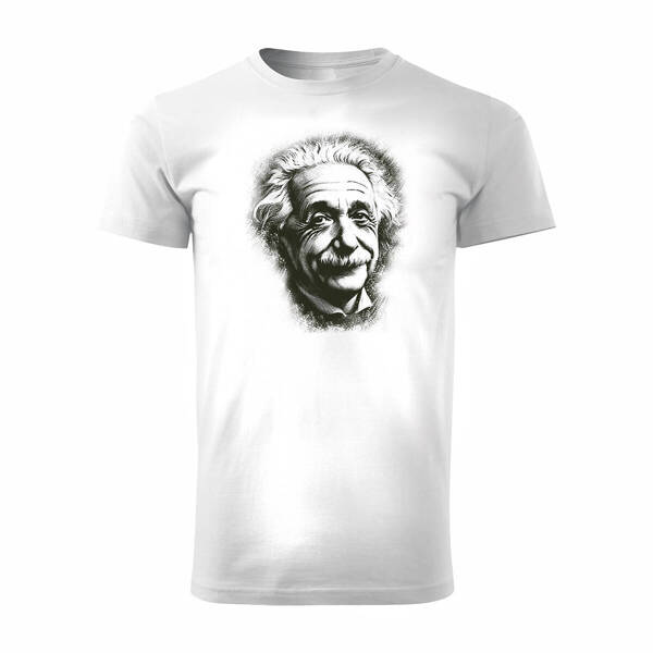 Koszulka męska z Einsteinem Einstein prezent dla nauczyciela fizyki męska biała