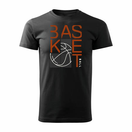 Koszulka koszykówka basketball do koszykówki kosza męska czarna REGULAR