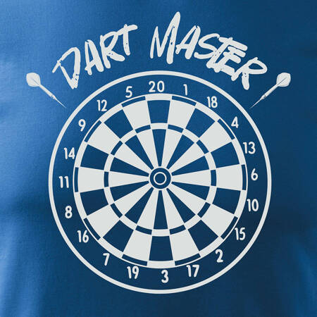 Koszulka z rzutkami Dart Master rzutki gra w Darta  męska niebieska REGULAR