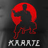 Koszulka karate kyokushin z karateką karateka męska czarna REGULAR