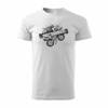 Koszulka motocross z motocrossem motocykl cross męska biała REGULAR