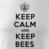 Koszulka pszczoła dla pszczelarza keep calm and keep bees z pszczołą pszczoła męska biała REGULAR