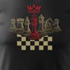 Koszulka szachy dla szachisty z szachami w szachy męska czarna REGULAR